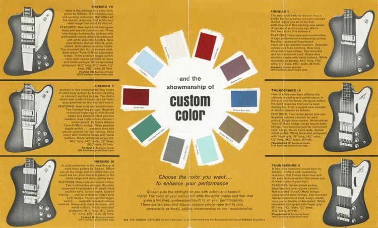 1965 Thunderbird Color Chart