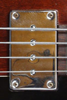 1969 Gibson EB0. Humbucker pickup with chrome-plated cover