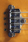 1978 Gibson RD Standard bass. Bridge detail - 3 point bridge