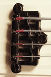 1978 Gibson Thunderbird bass. Bridge detail - 3 point bridge