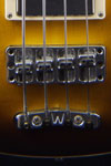 2001 Gibson Les Paul Standard bass. Body detail - bridge and tailpiece