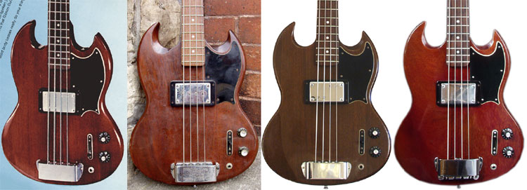 Variations in the Gibson EB4L bass guitar