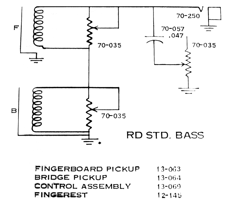 Gibson Rd Standard Bass Guitar Circuit Schematic