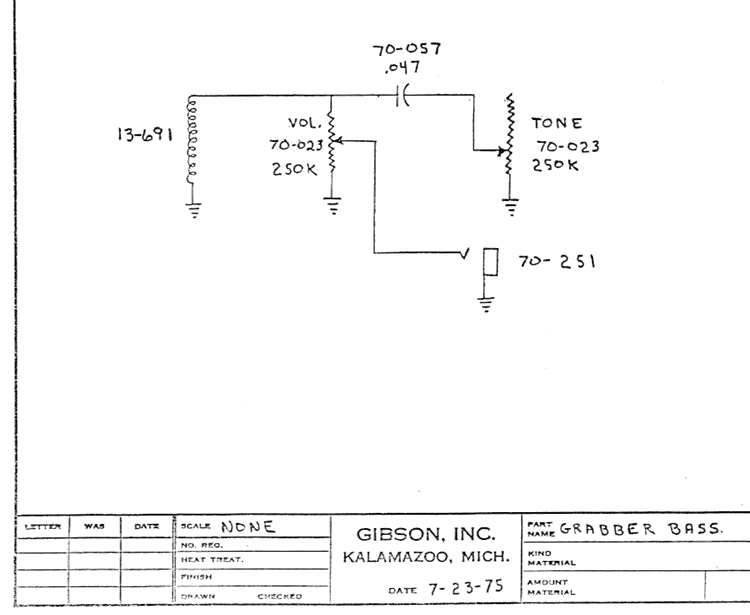 gibson grabber wiring schematics the 1978 gibson ripper gibson grabber wiring schematics the 1978 gibson ripper