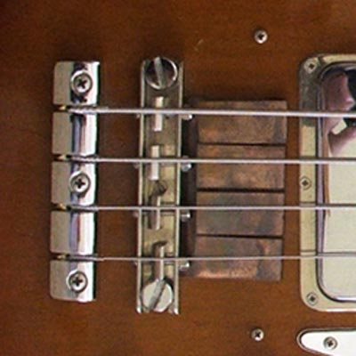 Gibson Thunderbird bridge and tailpiece - mounted on a 1966 Thunderbird