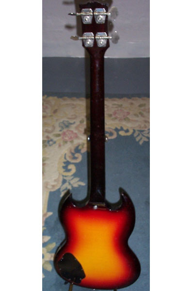1965 Gibson EB bass Body detail