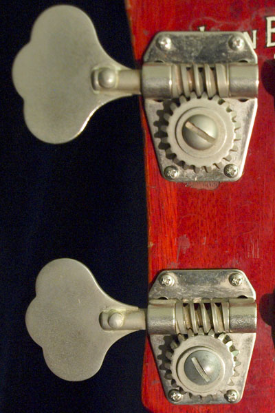 Serial number on the back of the headstock, above Kluson 538 tuning keys