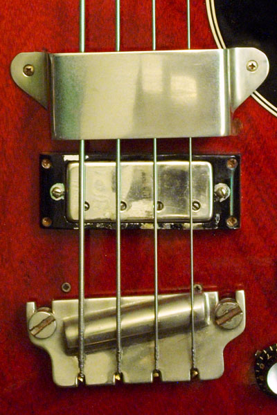 1961 Gibson EB-3 nickel bar bridge