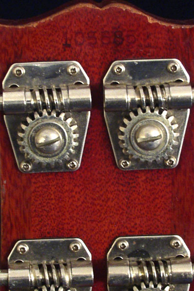 1962 Gibson EB0 - Serial number on the back of the headstock, above Kluson 538 tuning keys