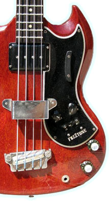 Gibson EB-OF electric bass control detail