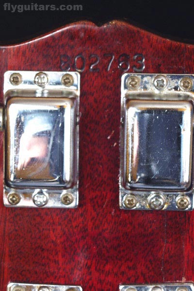 1969 Gibson EB0 - Serial number on the back of the headstock