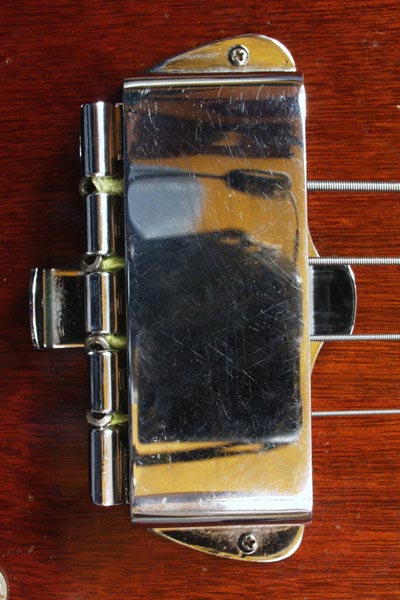 1969 Gibson EB0 - Two-point tune-o-matic bridge, with mute and bridge cover
