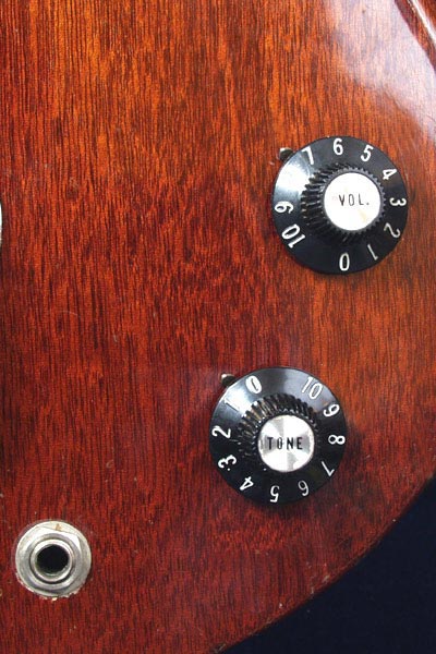 1969 Gibson EB0 Volume and tone knobs, output jack