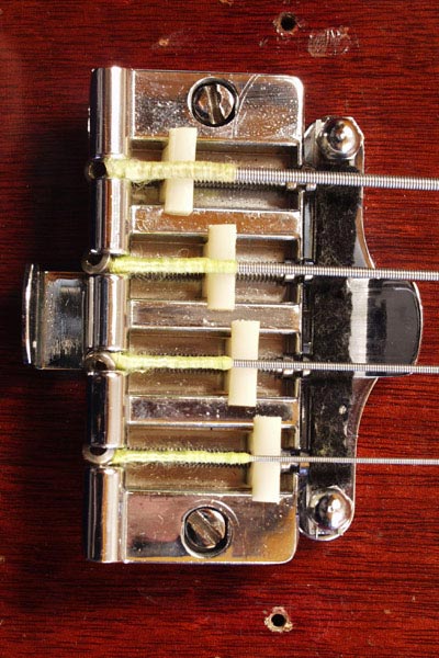 1969 Gibson EB0 Two-point tune-o-matic bridge, with mute