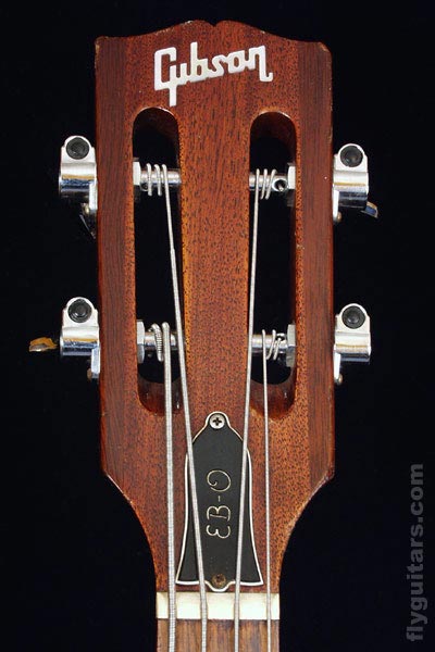 1970 Gibson EB0 - Slotted headstock with mother-of-pearl Gibson logo