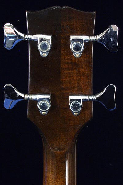 1971 Gibson SB400. The reverse of the headstock, showing the Schaller M-4 tuners.