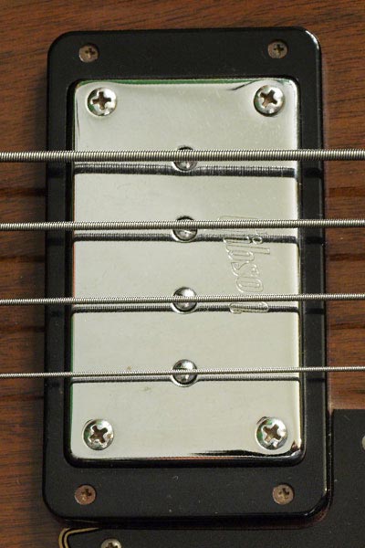 1972 Gibson EB-3L bass body detail - neck humbucking pickup