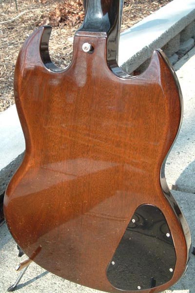 1973 Gibson EB-3 reverse body detail