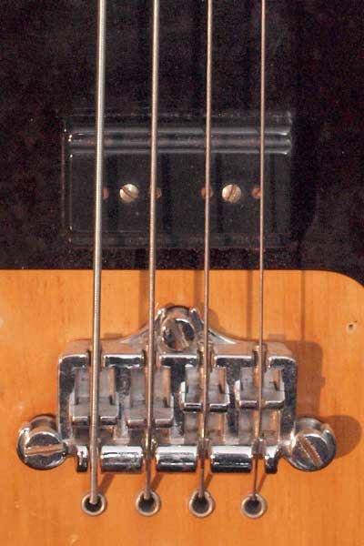 1974 Gibson Ripper bass. Body detail - switch details