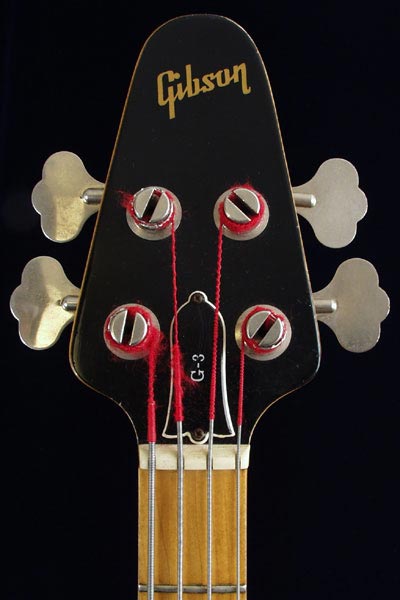 1976 Gibson G3 bass. Headstock detail.