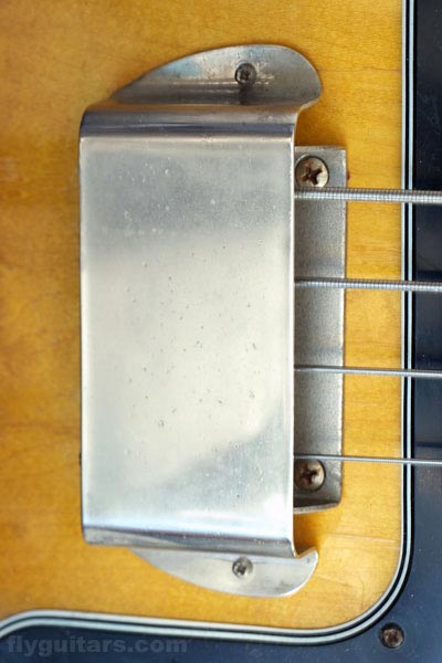 1978 Gibson G3 bass. Bridge detail - with cover