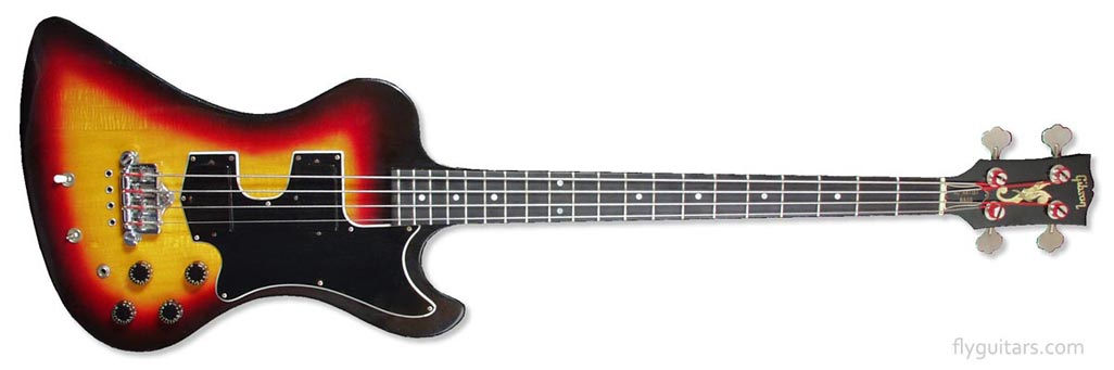 1978 Gibson RD Artist bass, fireburst finish with an ebony fingerboard