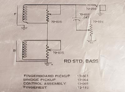 1978 Gibson RD Standard. Circuit schematic
