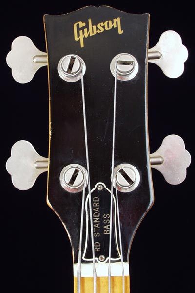 1978 Gibson RD Standard. Body detail - headstock with Gibson logo