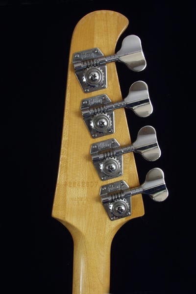 1982 Gibson Victory Custom bass. Rear headstock detail