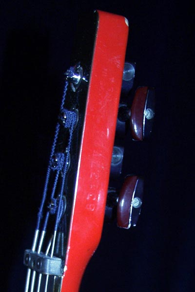 1987 Gibson 20/20 bass- the serial number and  "MADE IN USA" are stamped on the underside of the headstock