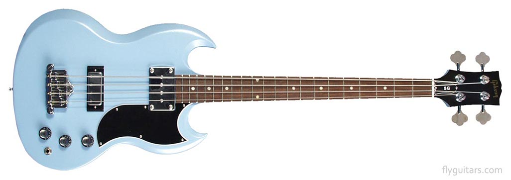 2006 Gibson SG Reissue bass, Coral blue finish
