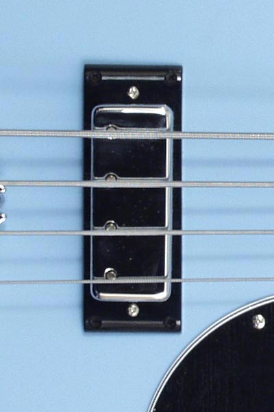 2006 SG Reissue bass. Bridge mini-humbucker detail.