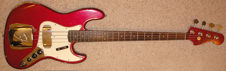 1964 candy apple red Fender Jazz bass