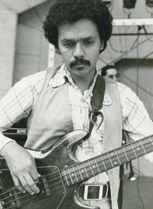 Bobby Valentín with his Ripper bass