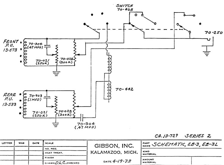 Gibson Eb3 Circuit Schematics Series 2