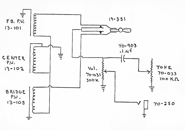 Gibson G-3 Bass Guitar schematic >> FlyGuitars