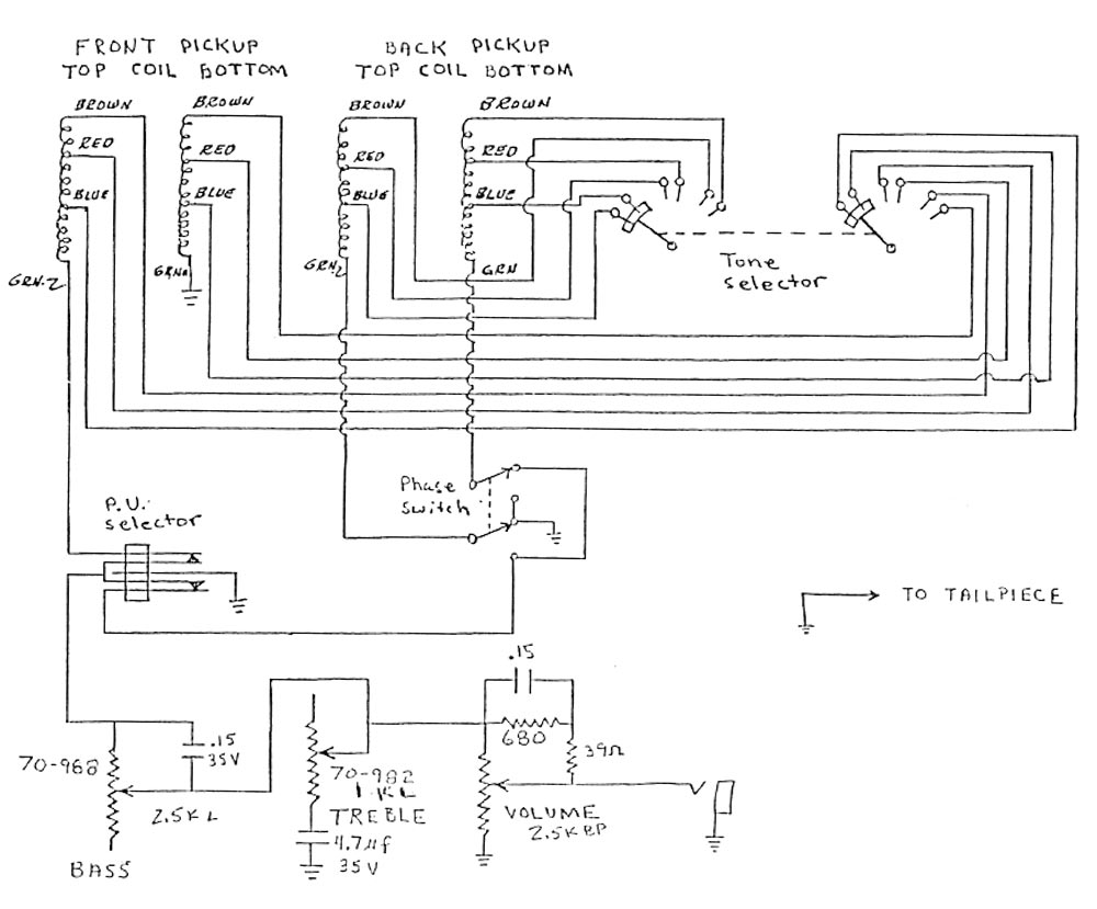 Gibson Les Paul Bass circuit schematic