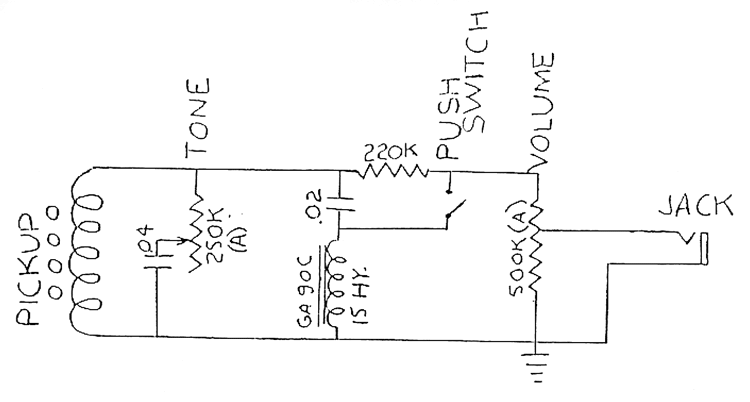 Gibson Rivoli / EB2 circuit schematic