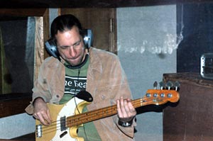 Andy Hess with his early seventies Fender Telecaster bass