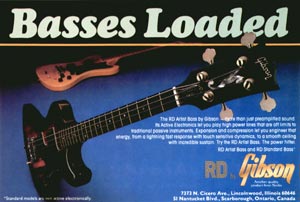 Basses loaded. 1979 RD Artist advertisement