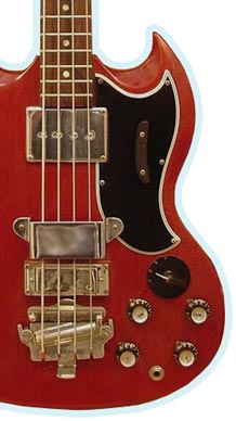 Early 1960s Gibson EB3 bass in translucent cherry finish