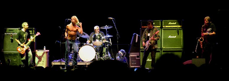 Onstage with Iggy and the Stooges