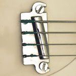 Gibson bar bridge - second version - as mounted on a Kalamazoo KB bass
