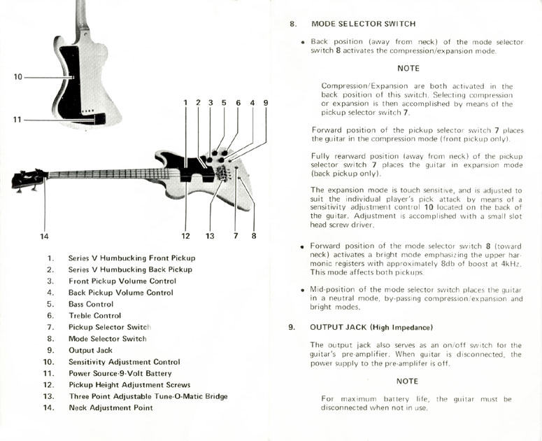 1977 RD 77 bass users manual, pages 4-5