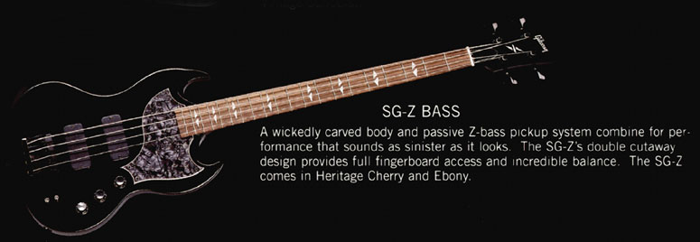 The SG-Z as shown in the 2001 Gibson catalog