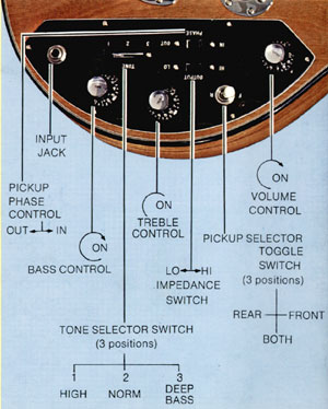 Controls for the Gibson Triumph bass